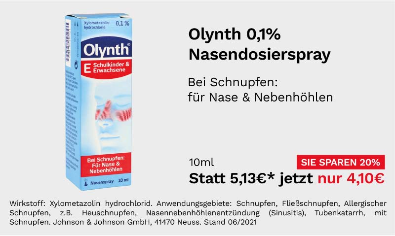 Olynth 0,1% Nasendosierspray 10ml für 4,10 €